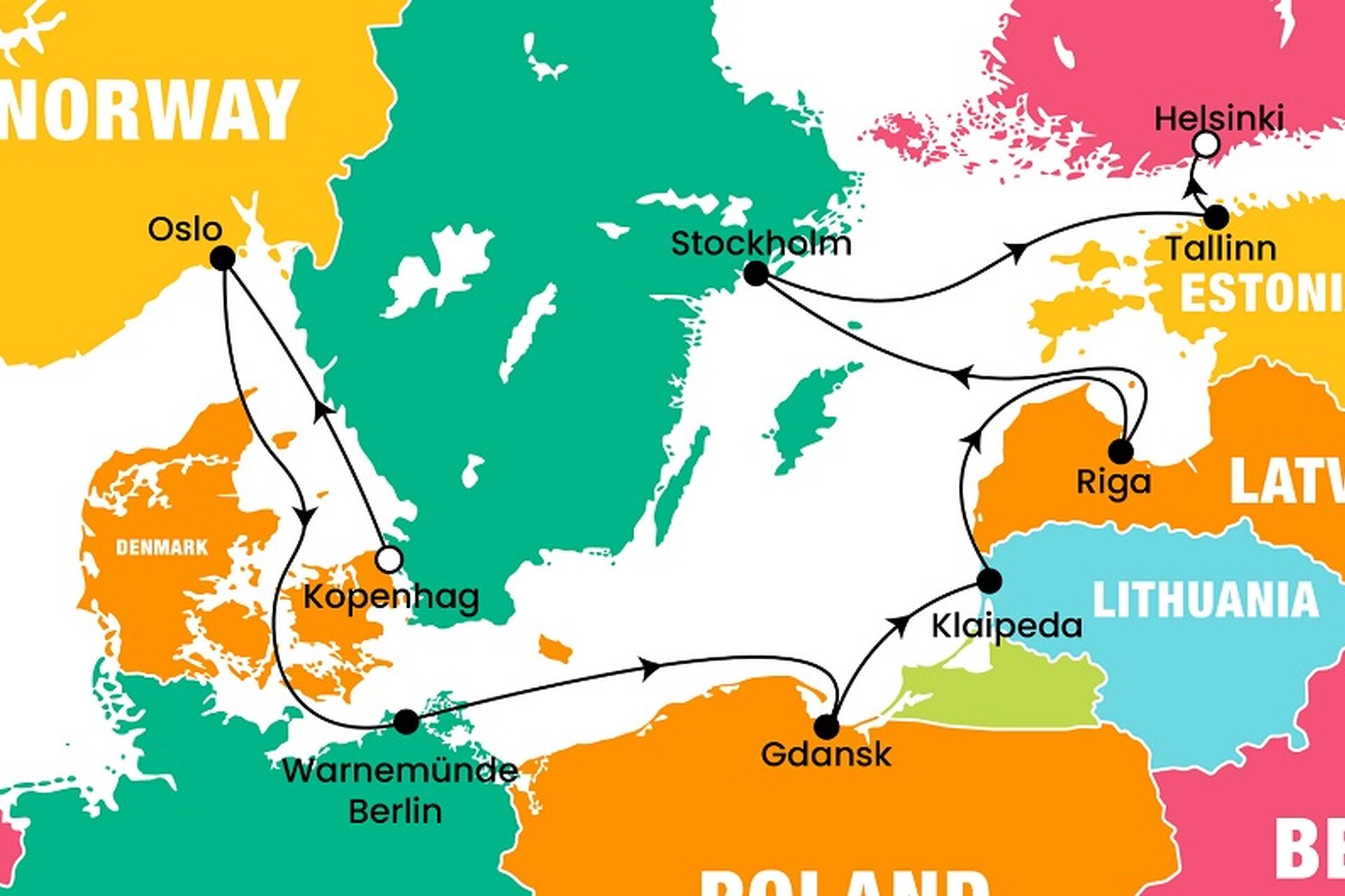 NCL Sun ile Büyük Baltık Başkentleri